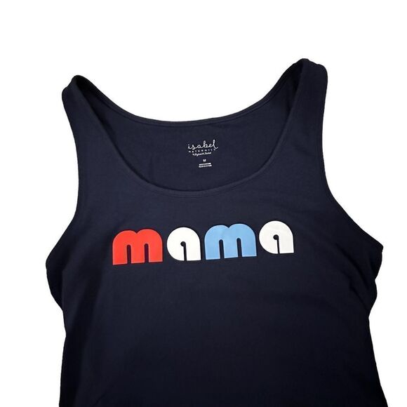 Isabel Maternity ~ Navy “Mama” Tank Dress ~ shirred side seams ~ size Medium - Picture 4 of 8